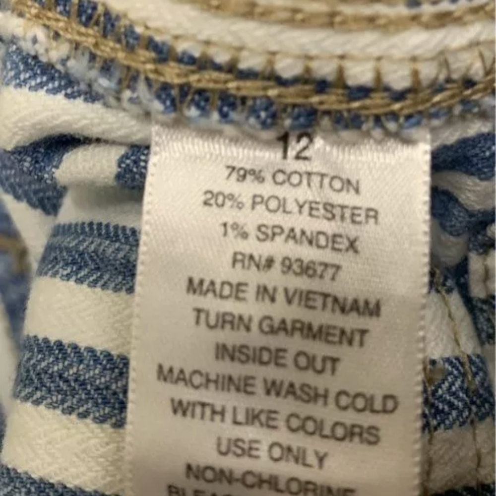 NWT A New Approach Women Blue White Shorts Size 12 - Picture 3 of 5